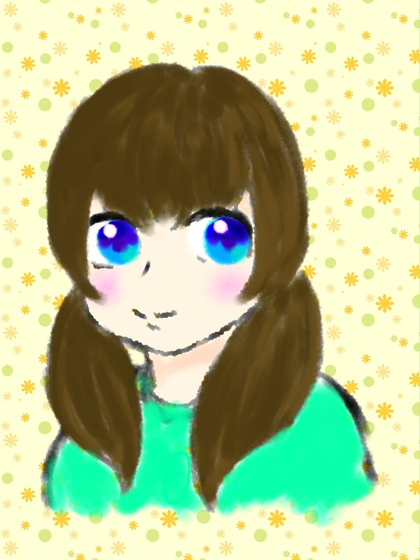 二つ縛りの女の子