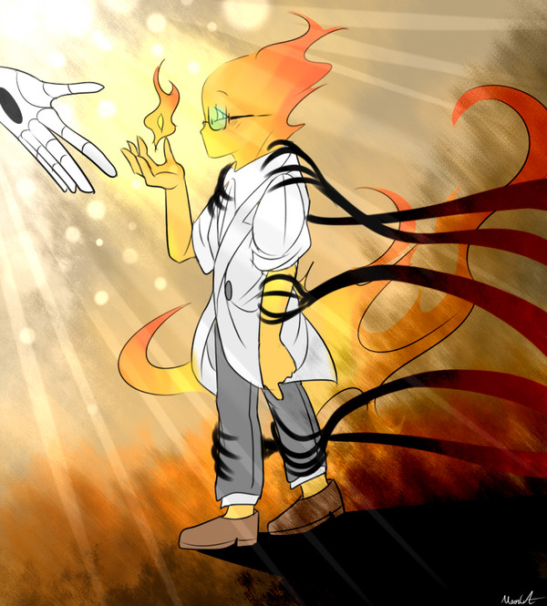 Grillby & little Sans