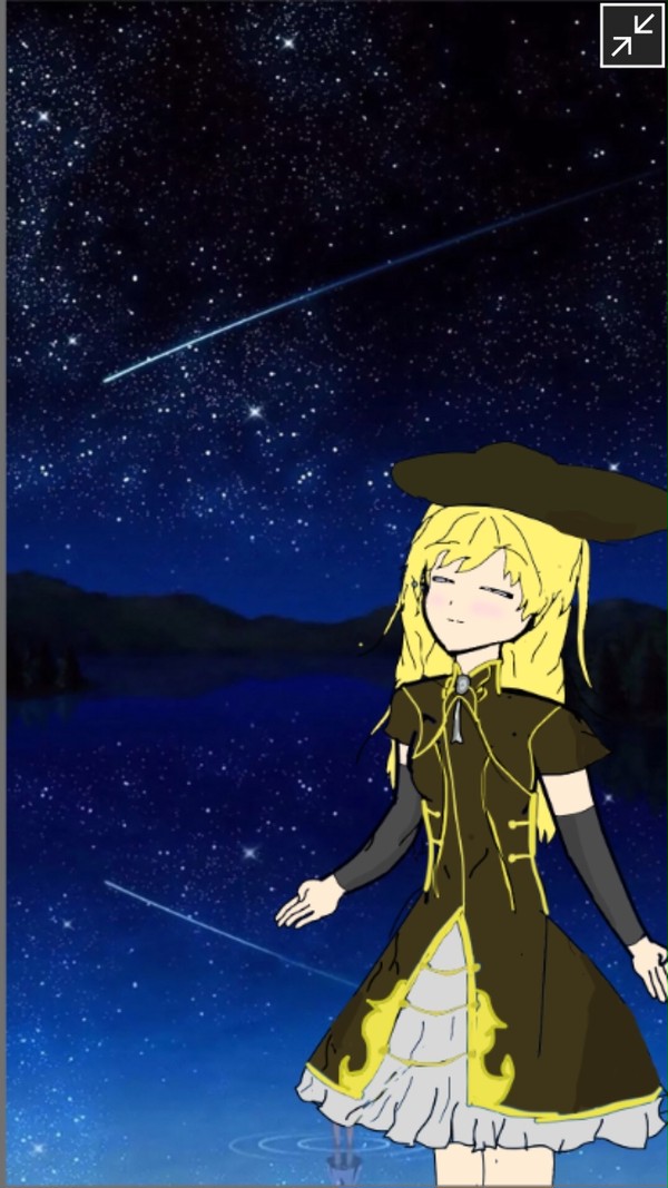 在星空下的少女