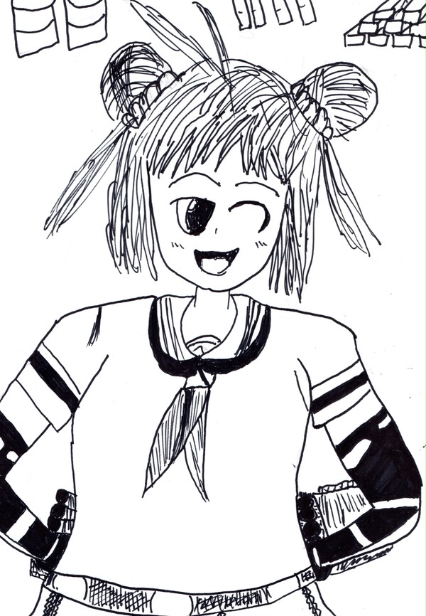 【ペン書き】那珂ちゃん【練習】