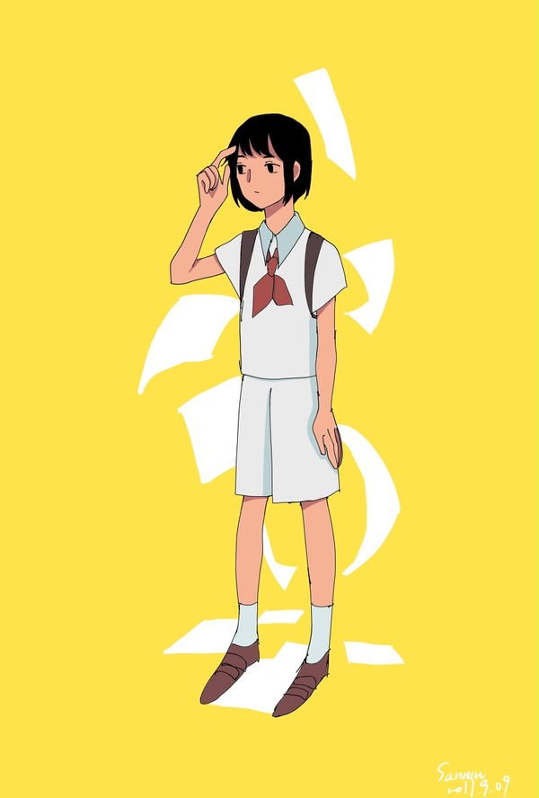 ；