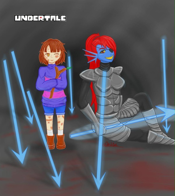 Frisk and Undyne