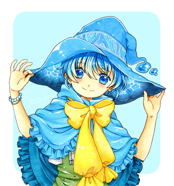 いつもの帽子で