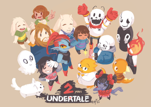 undertale 2周年賀圖