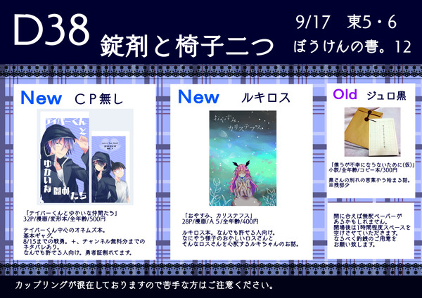 ぼうけんの書。１２　おしながき