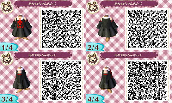 【どうぶつの森】茜ちゃんの服【QRコード】