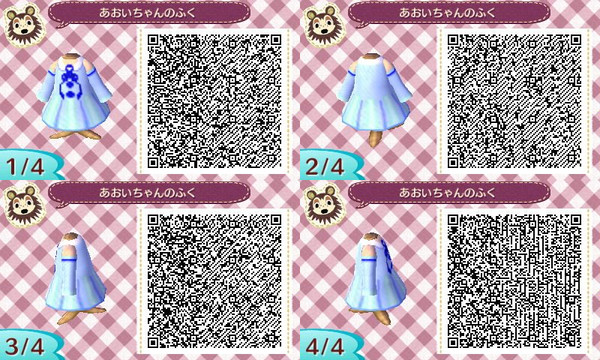 【どうぶつの森】葵ちゃんの服【QRコード】