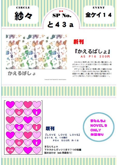 全開ケイデンス１４お品書き