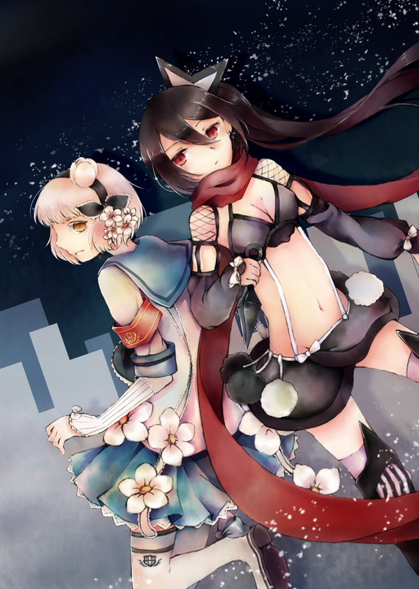 白の少女と黒の忍者