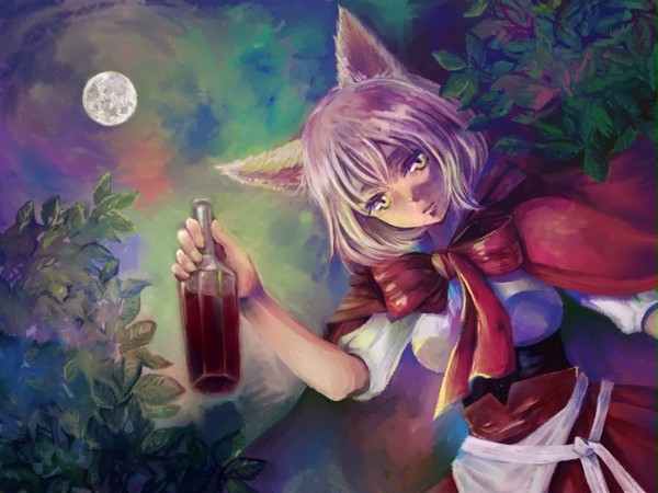 赤ずきんが飲んだくれの狼になりました。