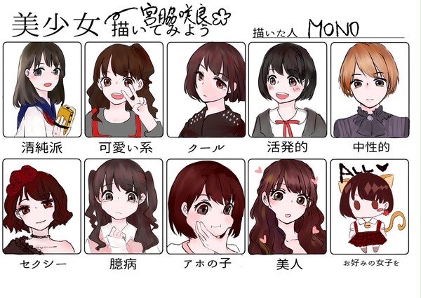 美少女描いてみよう