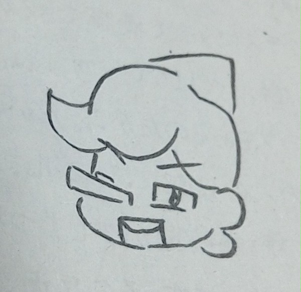 某アニメのキャラクター描いてみました😃