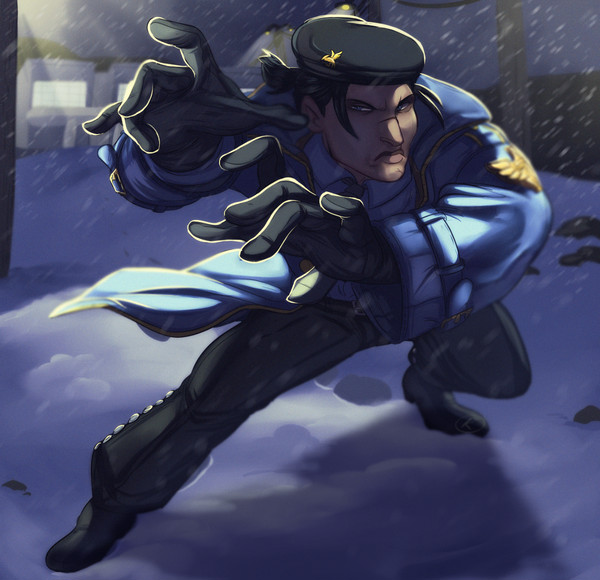 Fighting in the snow i guess