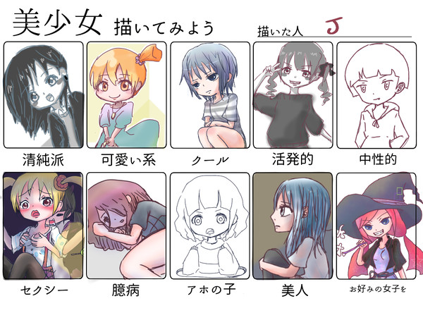 美少女描いてみようpart3
