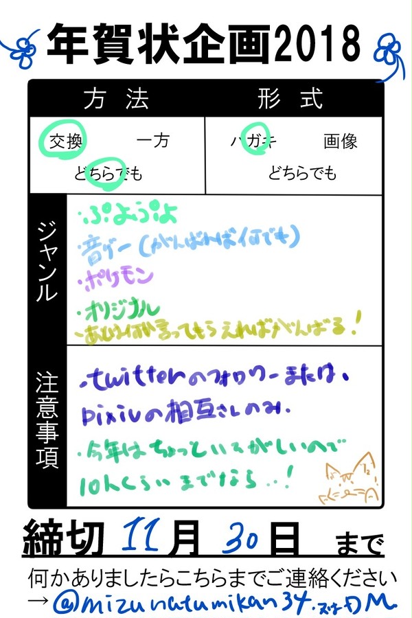 【年賀状交換】今年もよろしければ！