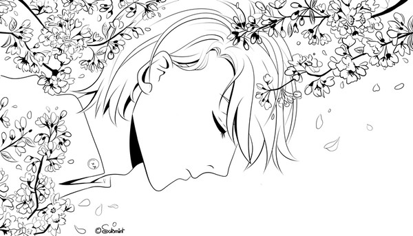 Under sakura tree