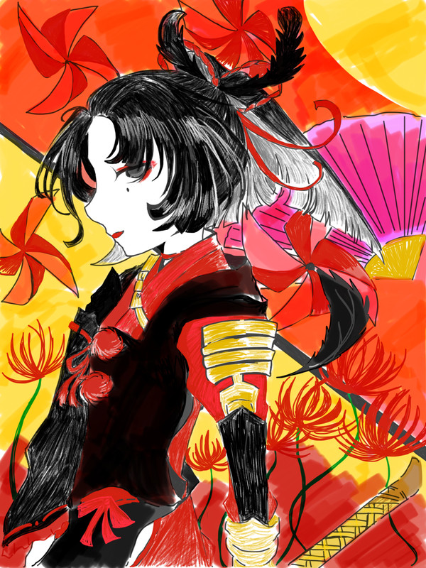 小烏丸 描いてみた٩( 'ω' )و