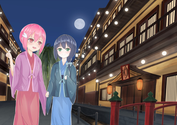 ゆうみも温泉街へ行く