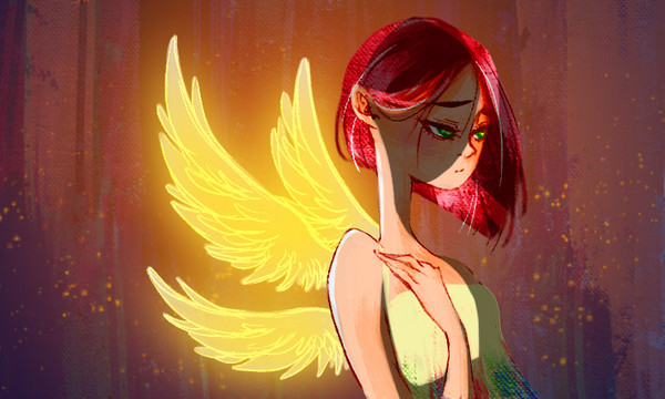 Girl with wings