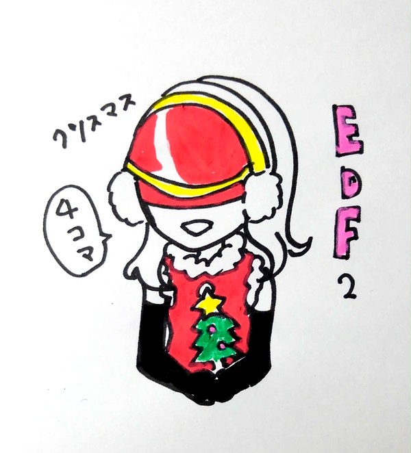 陸男とペリ子のクリスマス4コマ