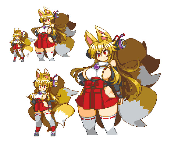 大きめドット絵イヅナさん