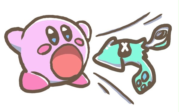 カービィとイカ