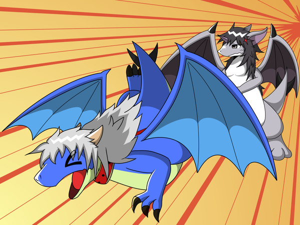 青ドラゴンと灰ドラゴン