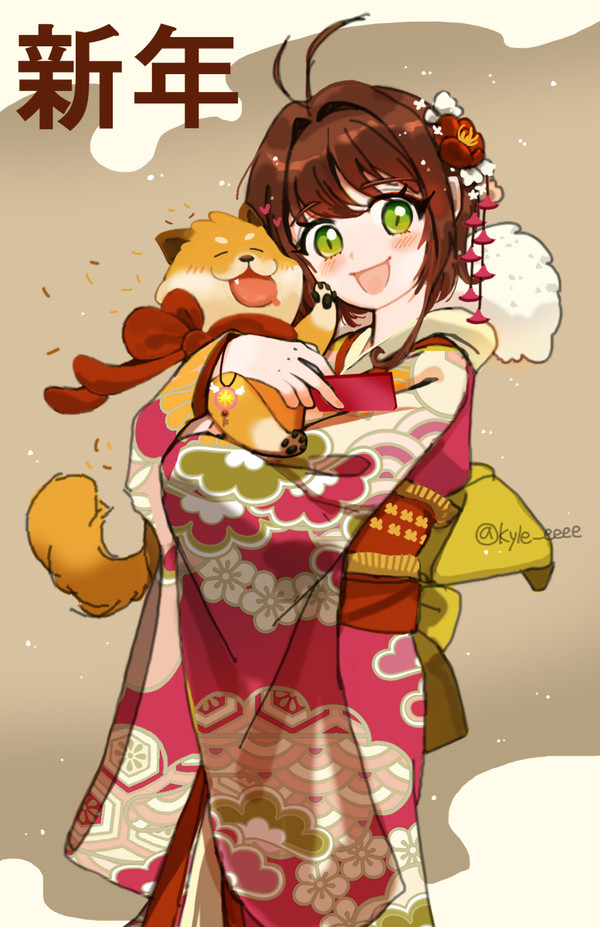 2018さくら 新年!しばいぬ