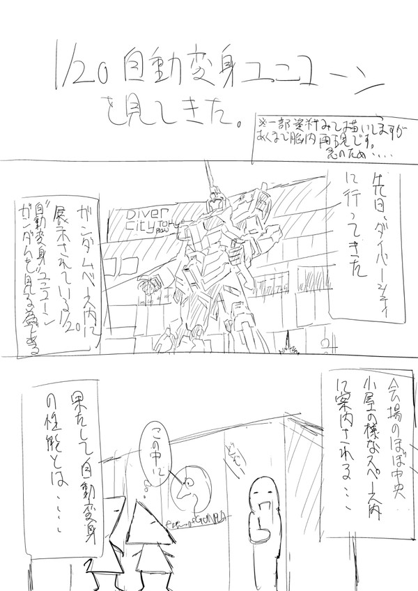 1/20自動変身ユニコーンガンダム見て来た。