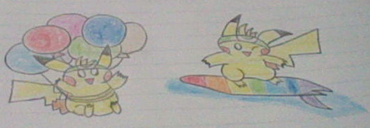 色違いジラーチとピカチュウ