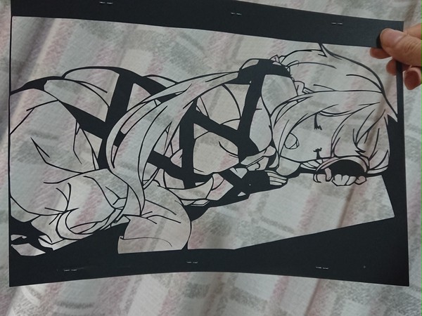 ゆるキャン△ 各務原なでしこ 切り絵