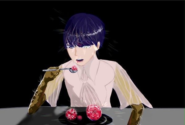 食べてるふり