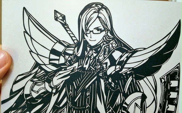 白猫切り絵2