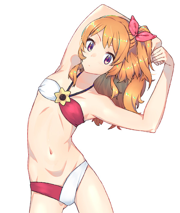 「珠璃ちゃんの水着を着た大空あかりちゃん」