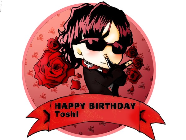 Toshl PATA HIDE 誕生日絵