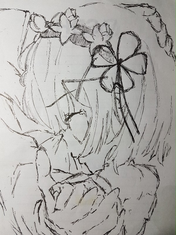Rem and Subaru sketch