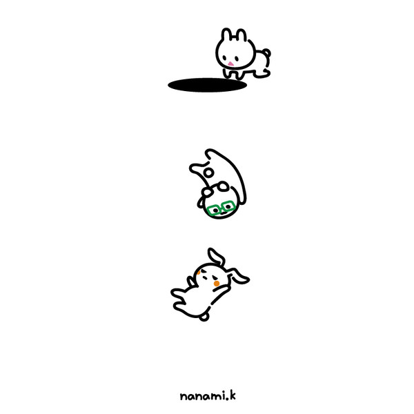 落ちる