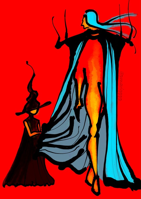 魔女集会で会いましょうのタグで描きました