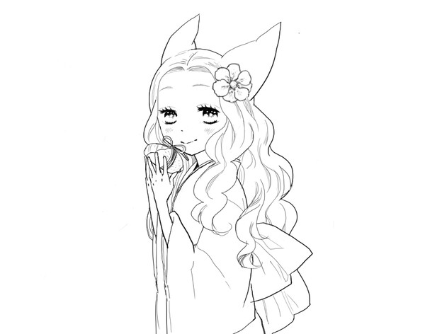 おとめ妖怪ざくろ　薄蛍ちゃん模写