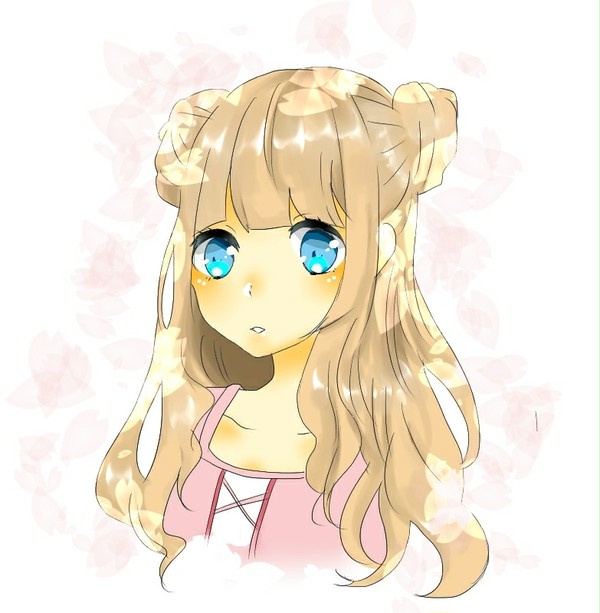 青い瞳のおにゃのこ