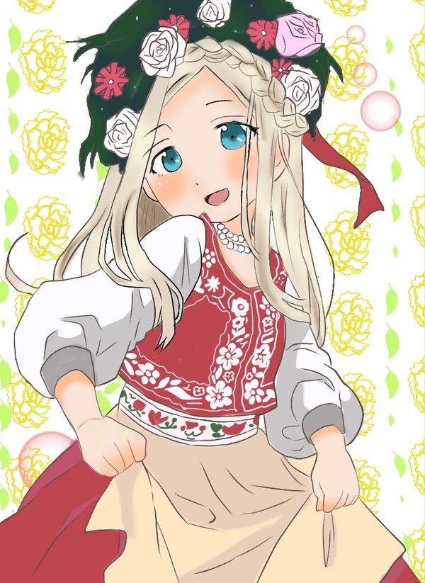線をなぞって自分なりに塗ってみました(･∀･)