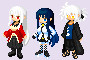 うちの子と友人の子のドット絵