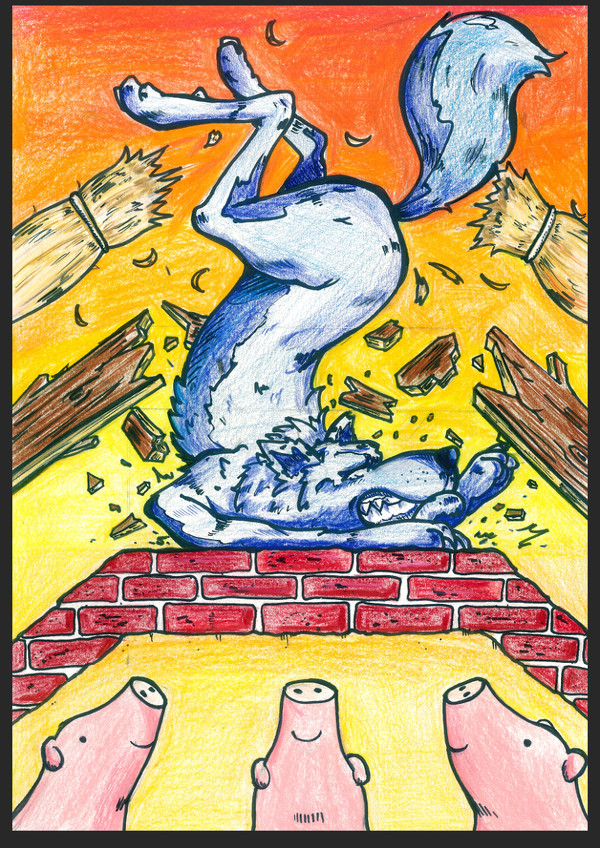 The Three Little Pigs-Hand draw