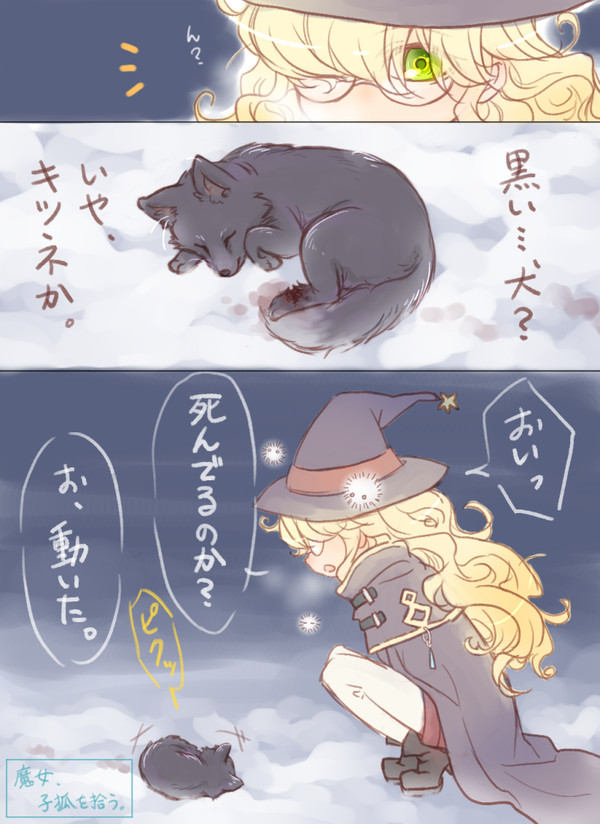 天パな魔女と黒キツネ。