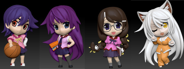 物語シリーズでちびキャラ練習まとめその１