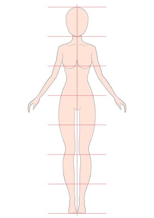 イラスト参考資料【女性７頭身】(全４枚)