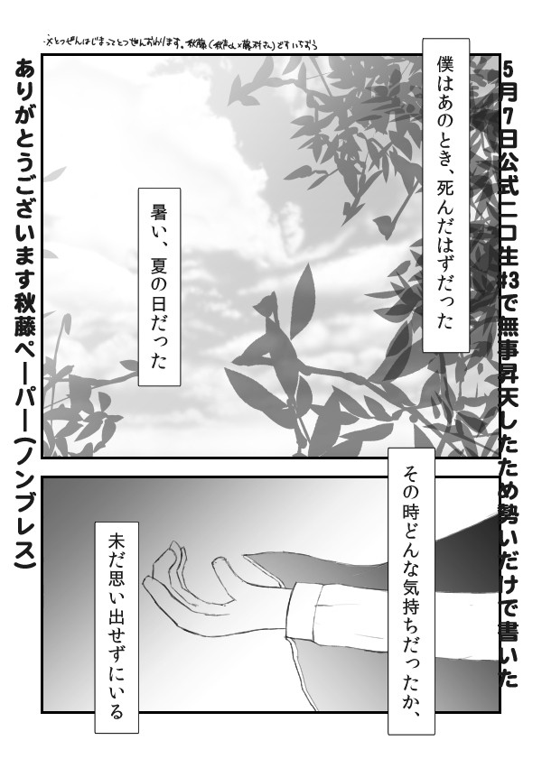 去年のニコ生で無事昇天した記念に勢いで出したペーパー