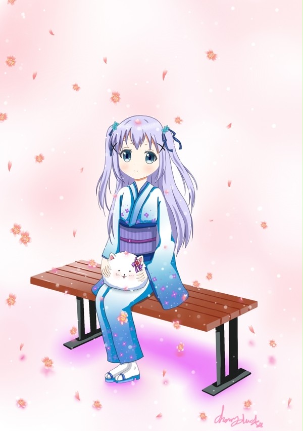 點兔(櫻花下和服裝智乃)