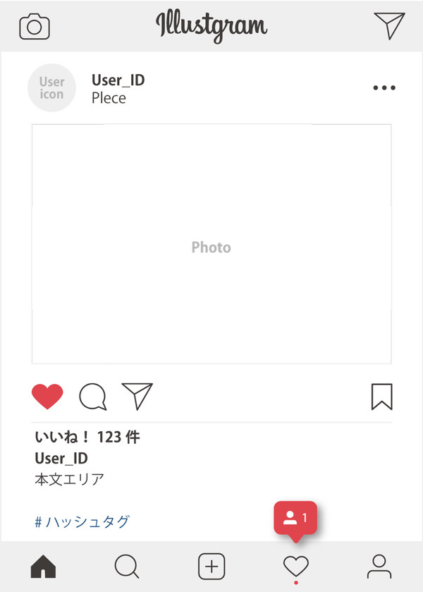 【テンプレ】インスタグラム風フレーム【イメレス】