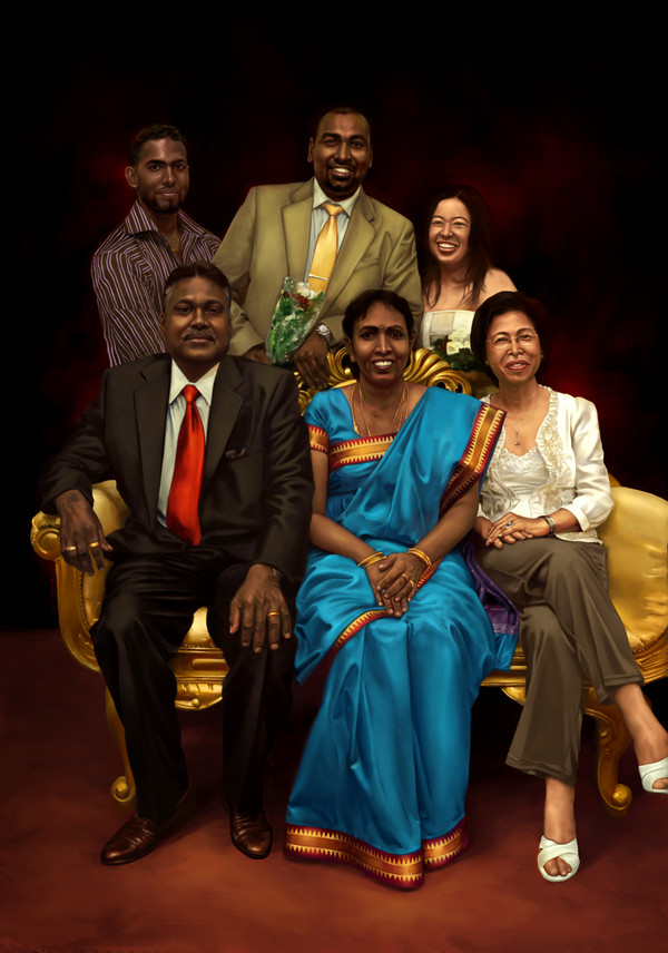 DIGITAL PAINTING:FAMILY PORTRAIT